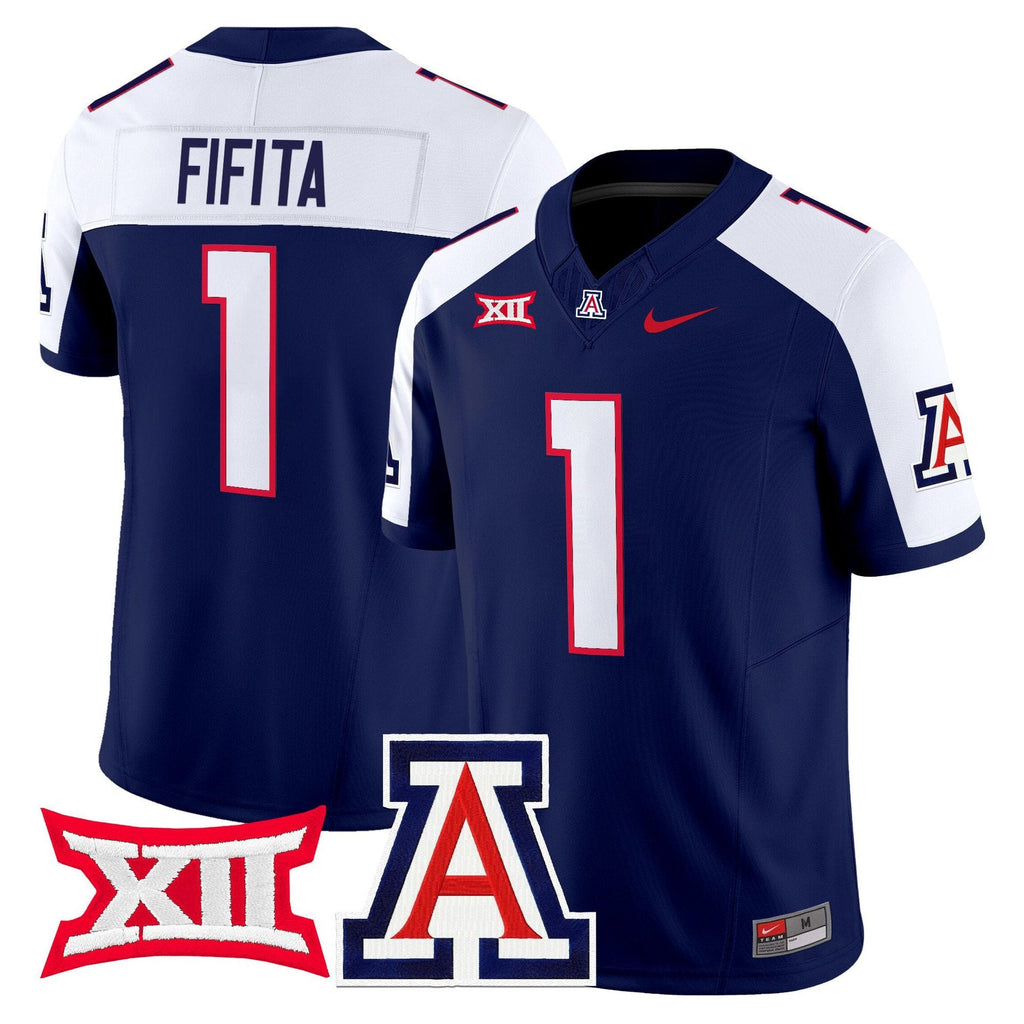 Noah Fifita Jersey #1 Arizona Wildcats 2025 Vapor Limited Stitched Navy Alternate