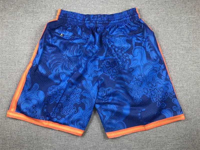 New York Knicks Royal 2023 Lunar New Year Hardwood Classics Shorts - Basketball Shorts Store