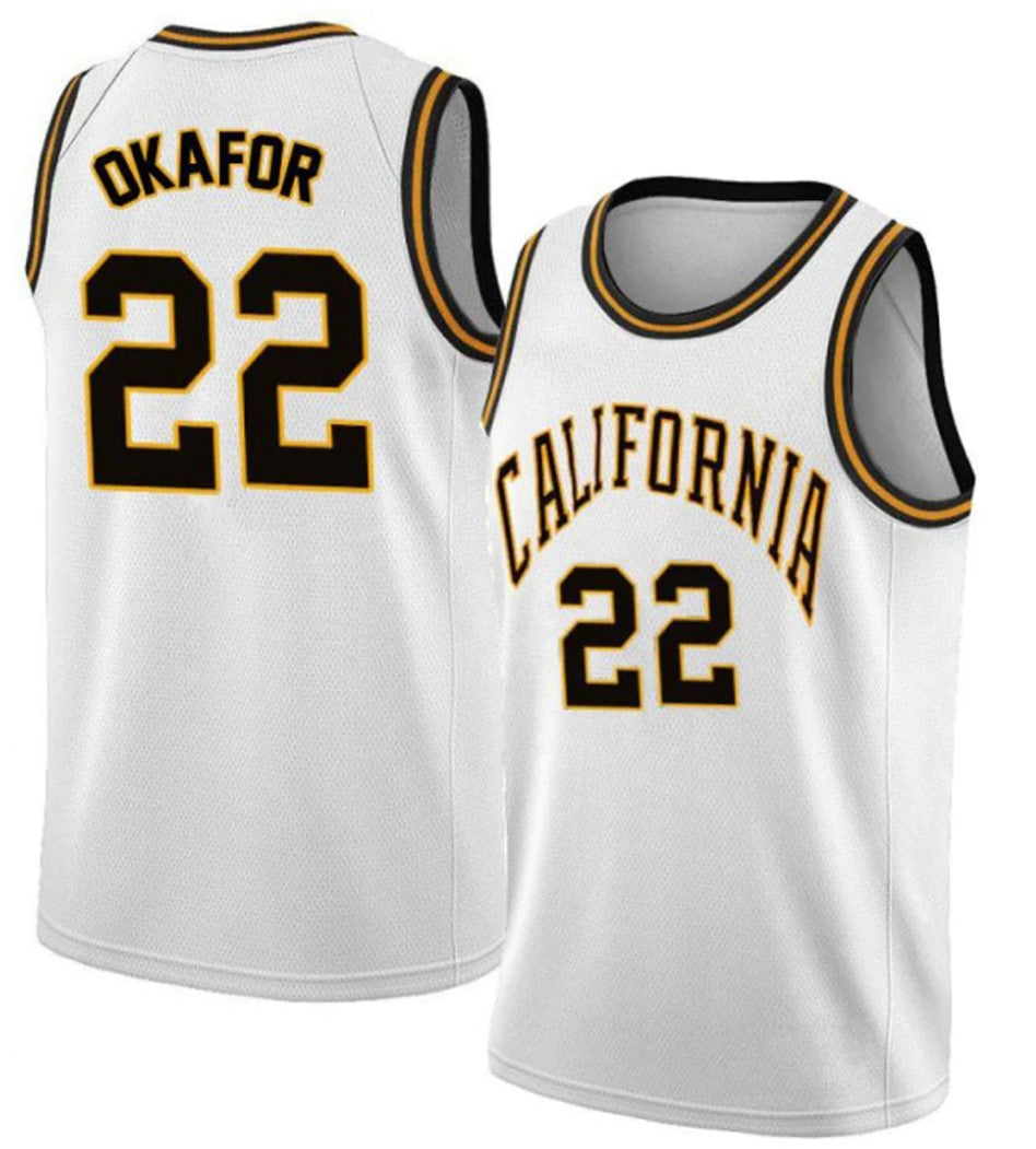 ND Okafor Jersey California Golden Bears College Basketball Navy #22