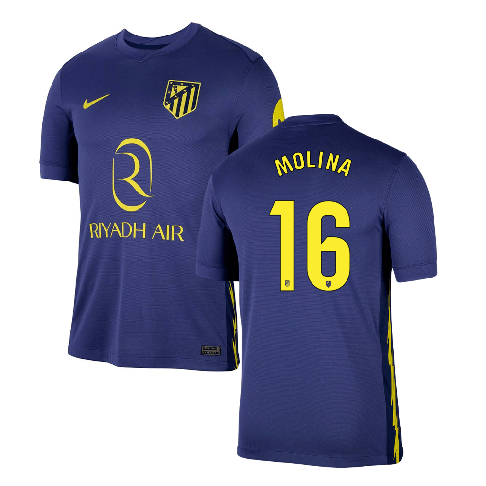Nahuel Molina 16 Atlético de Madrid 2025-26 Away Match Jersey – Navy