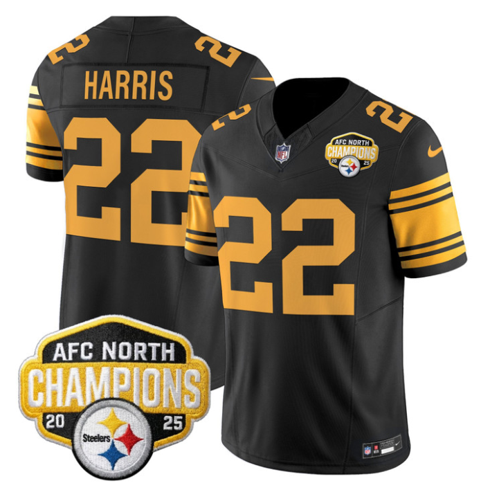 Najee Harris Jersey #22 AFC North Division Champions 2025 Stitched Color Rush