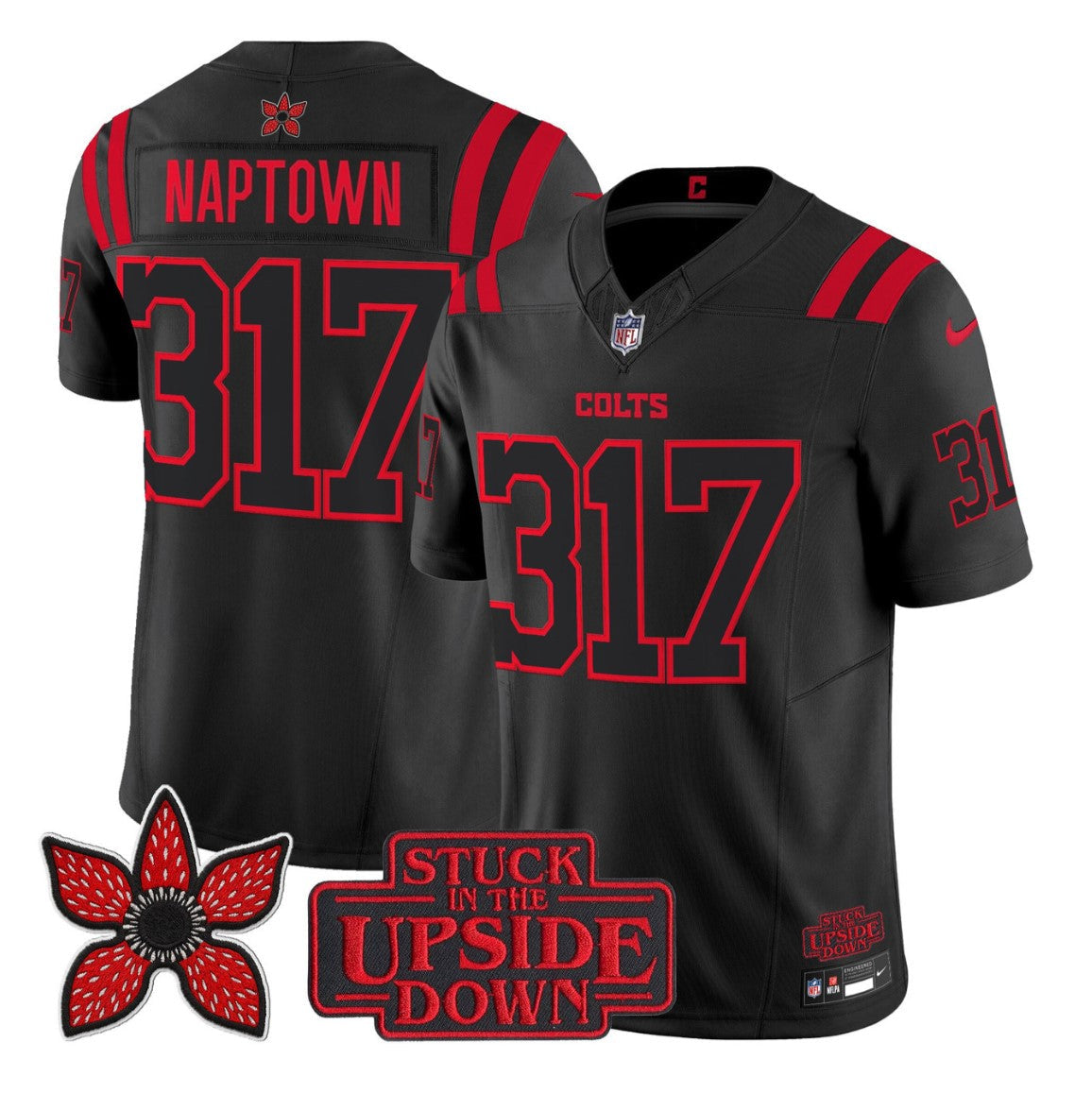 Naptown Jersey #317 Stranger Things Edition Football Vapor Limited Stitched