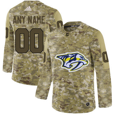 Nashville Predators Camo Customized  Jersey