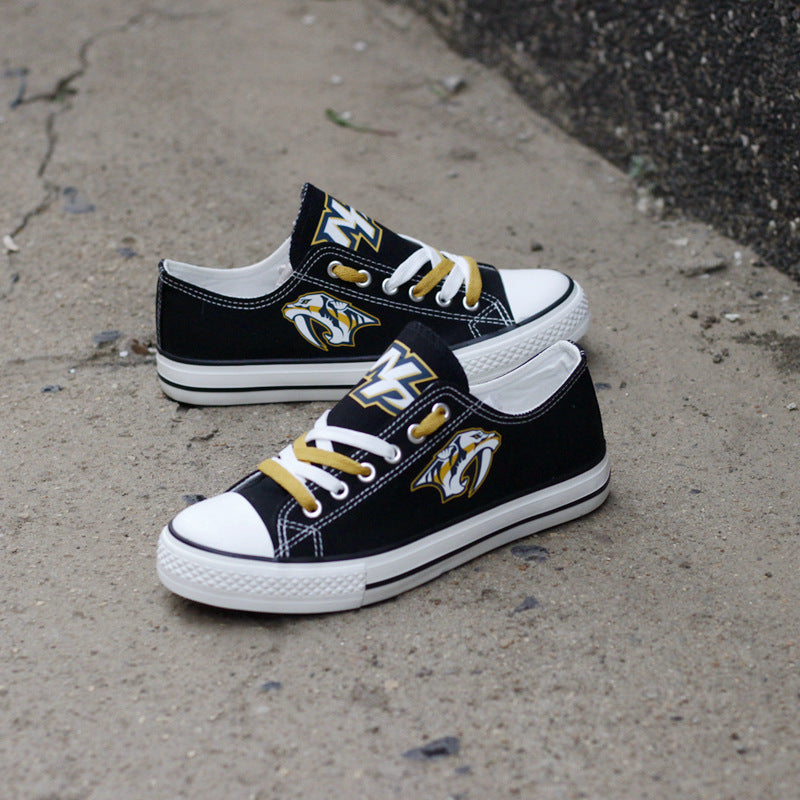 Nashville Predators Low Top Canvas Sport Sneakers Shoes For Men Women Fans
