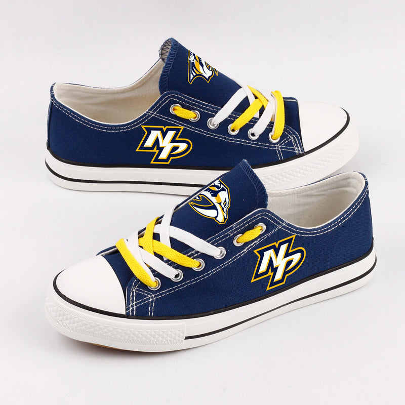 Nashville Predators Low Top Canvas Sport Sneakers Shoes For Men Women Fans
