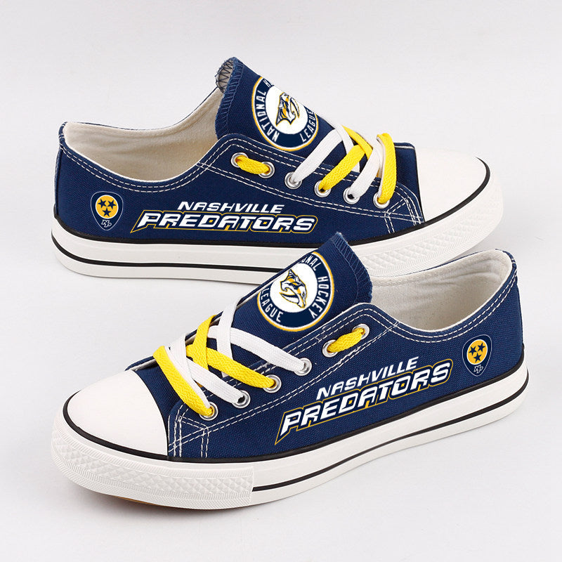 Nashville Predators Low Top Canvas Sport Sneakers Shoes For Men Women Fans