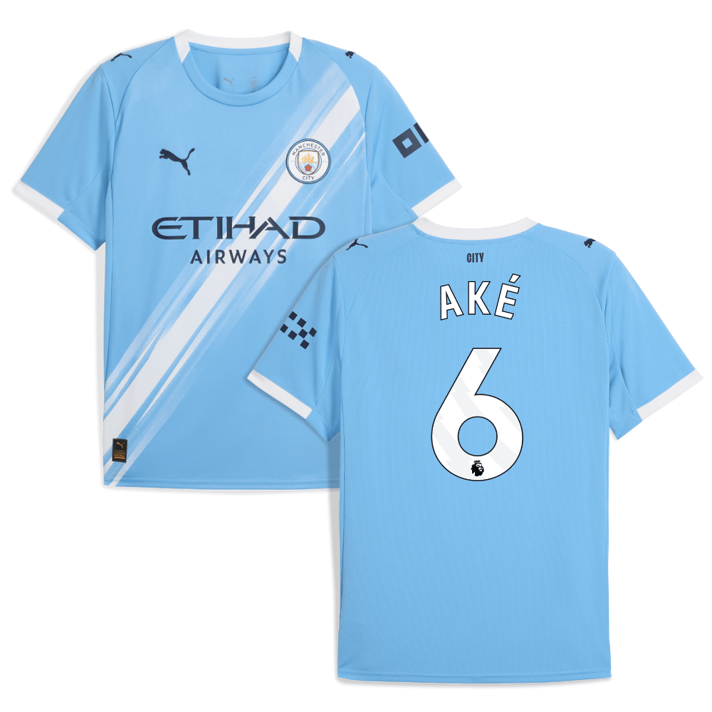 Nathan Ake 6 Manchester City 2025-26 Home Men Jersey – Sky Blue