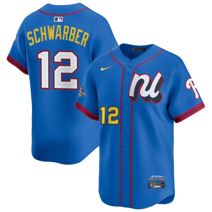 National League Kyle Schwarber Blue 2025 All-Star Game Limited Jersey Stitched