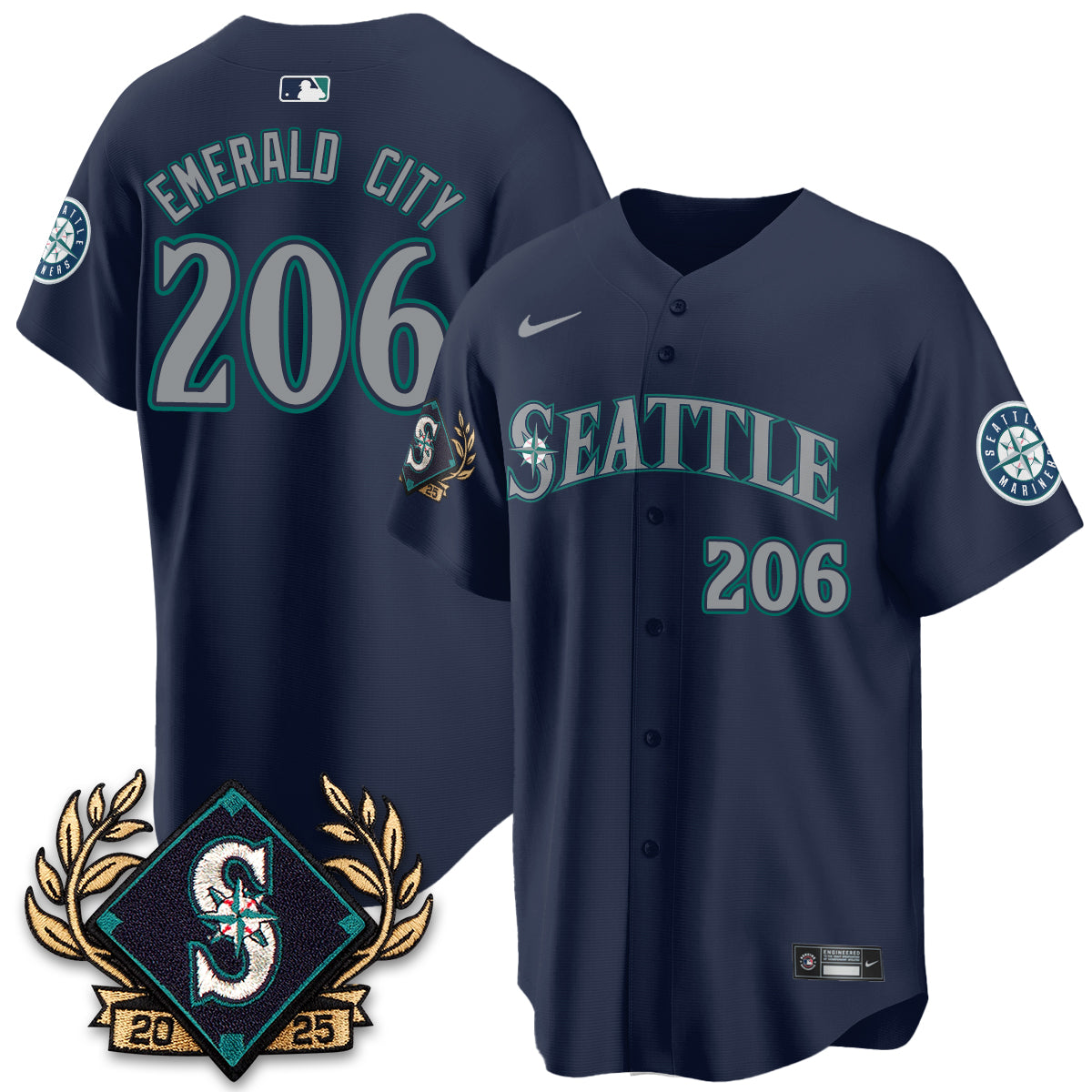 Seattle Mariners 2025 Series Champions Jersey - All Stitched