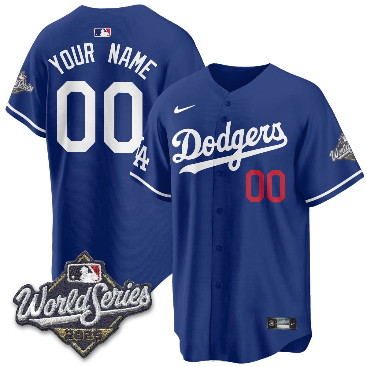 Los Angeles Dodgers 2025 World Series Custom Jersey - All Stitched