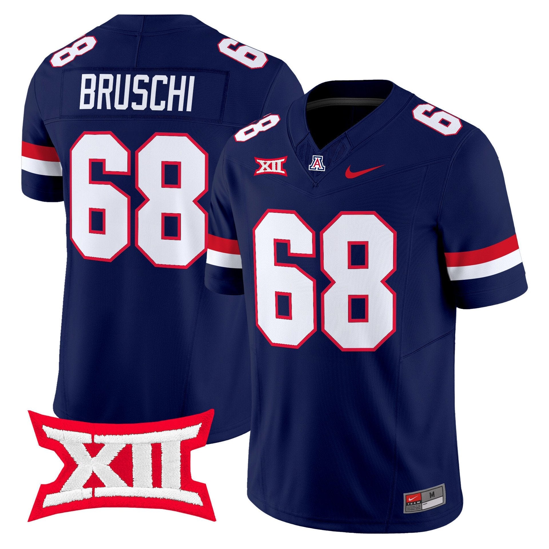 Tedy Bruschi Jersey #68 Arizona Wildcats 2025 Limited Stitched Navy