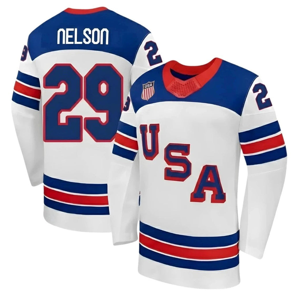 Nelson Team USA Winter Olympics 2026 Hockey Jersey White All Stitched