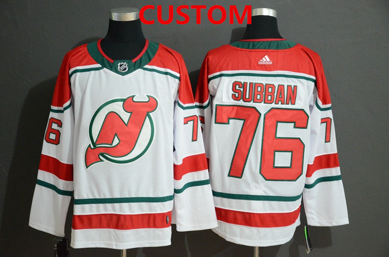 New Jersey Devils Custom White  Jersey