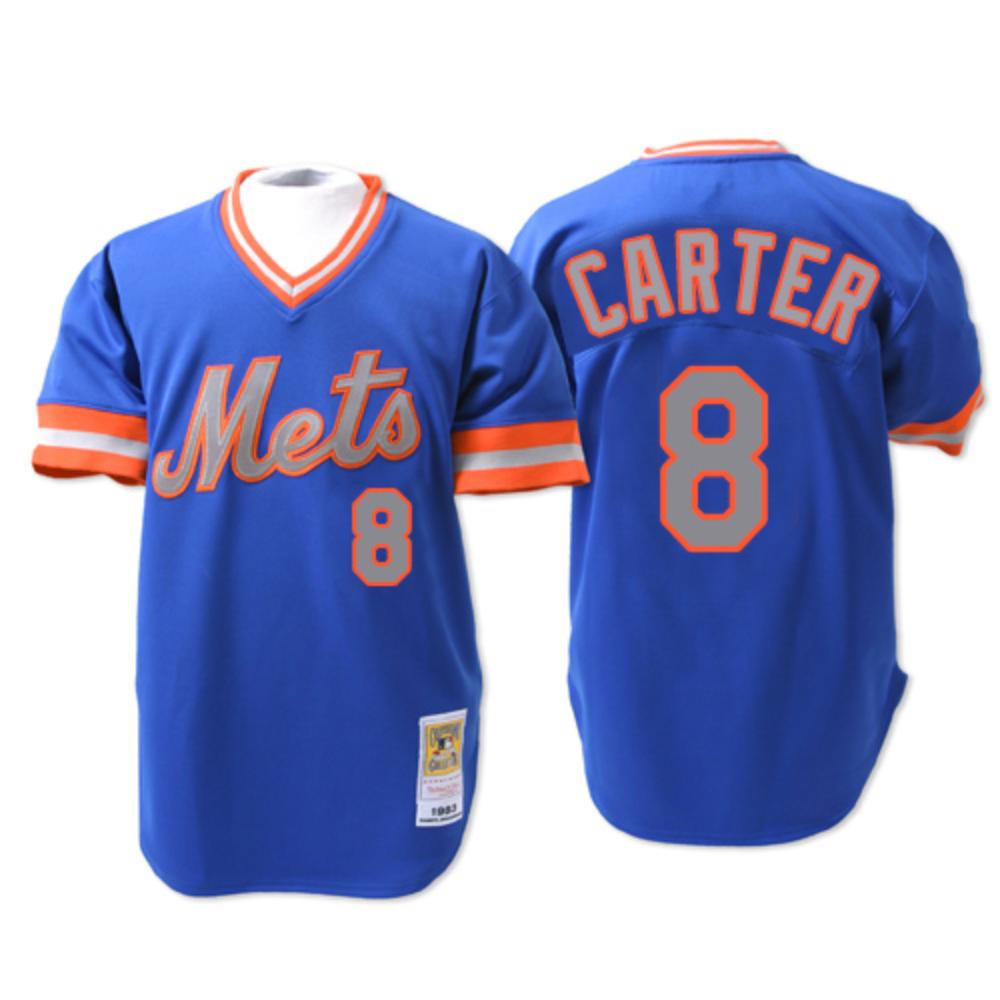 New York Mets Gary Carter Blue 1983 Throwback Pullover Jersey