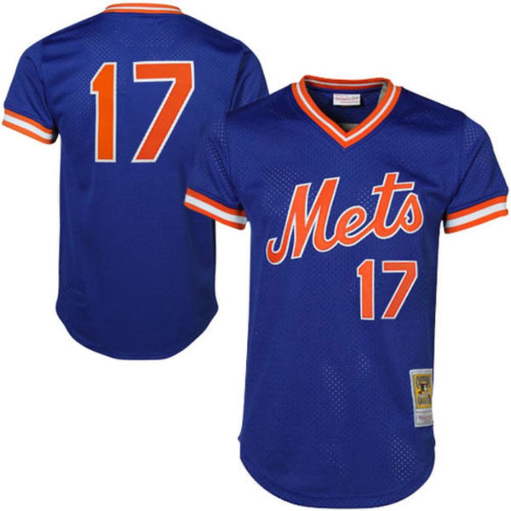 New York Mets Keith Hernandez Blue Throwback Mesh Pullover Jersey