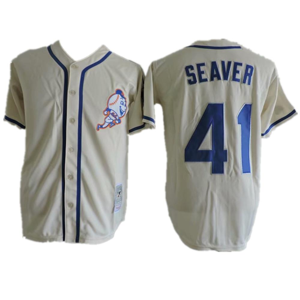 New York Mets Tom Seaver Cream Throwback Jersey