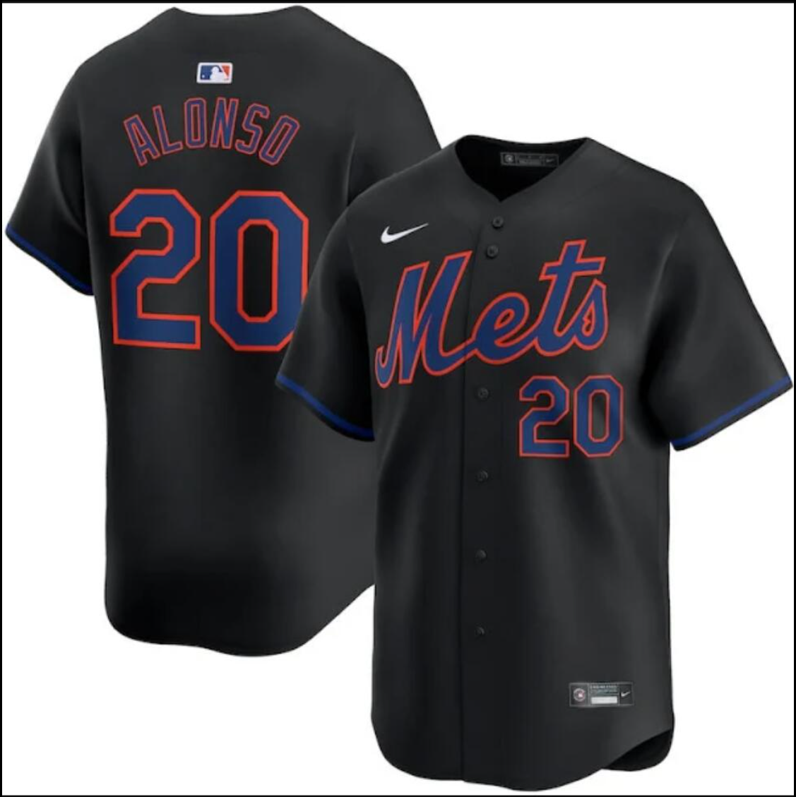 New York Mets #20 Pete Alonso Jersey Stitched Black