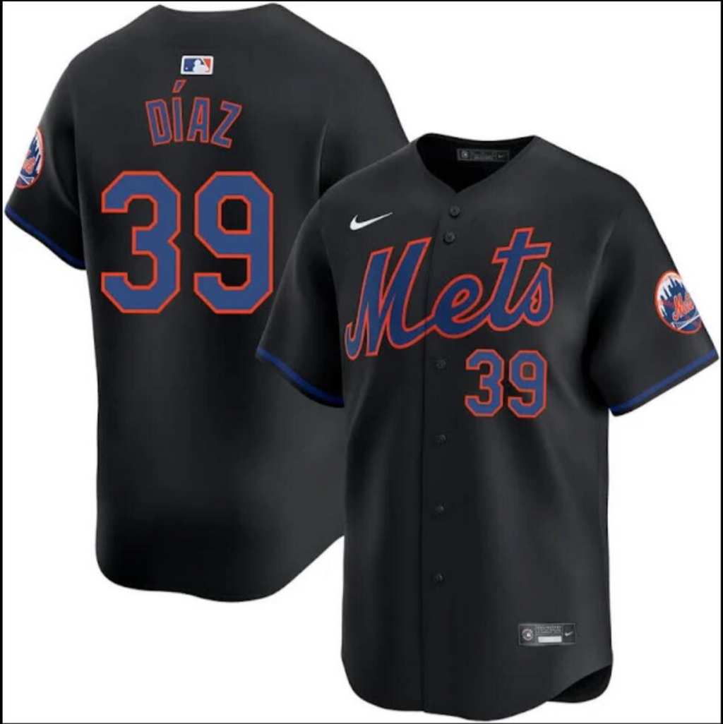 New York Mets #39 Edwin Diaz Jersey Stitched Black