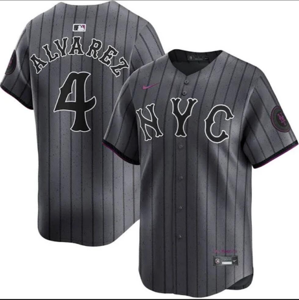 New York Mets #4 Francisco Alvarez Jersey Stitched Grey Alternate