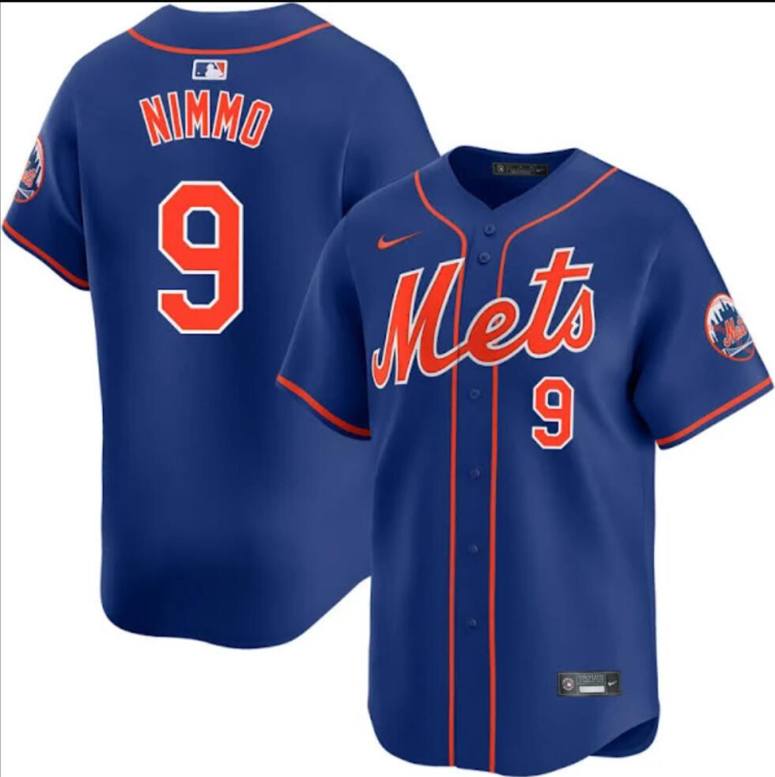 New York Mets #9 Brandon Nimmo Jersey Stitched Blue