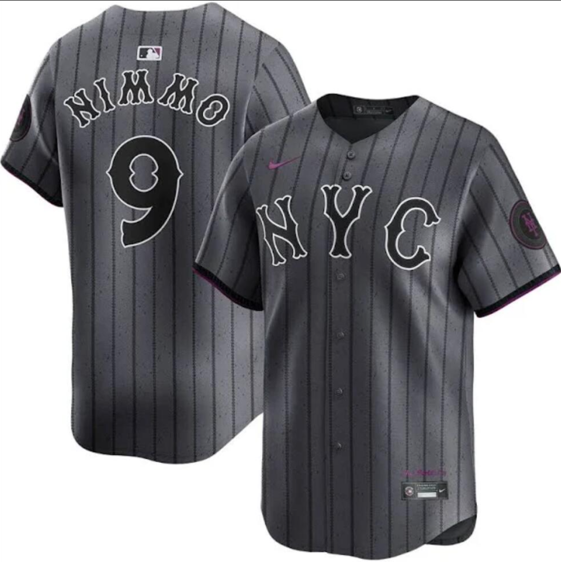 New York Mets #9 Brandon Nimmo Jersey Stitched Grey Alternate