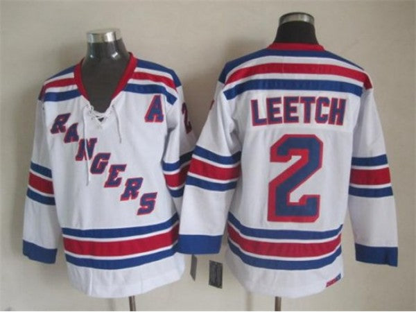 New York Rangers #2 Brian Leetch Vintage CCM Jersey - White