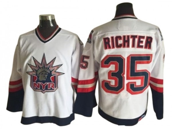 New York Rangers #35 Mike Richter 1998 Vintage CCM Jersey - White