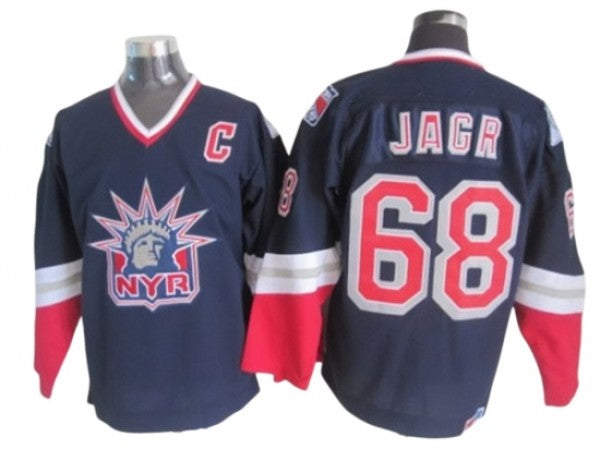 New York Rangers #68 Jaromir Jagr 1998 Vintage CCM Jersey - Navy