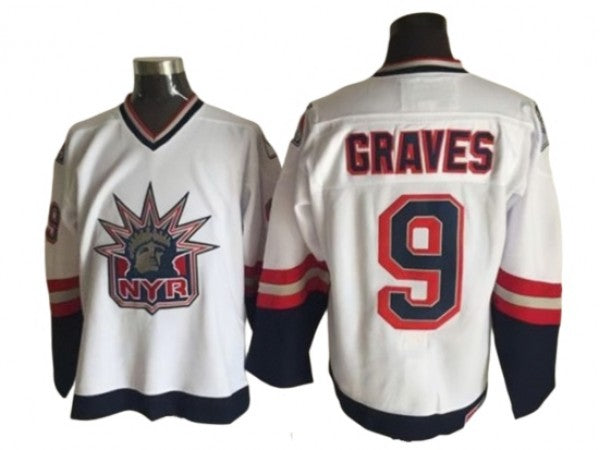 New York Rangers #9 Adam Graves 1998 Vintage CCM Jersey -White