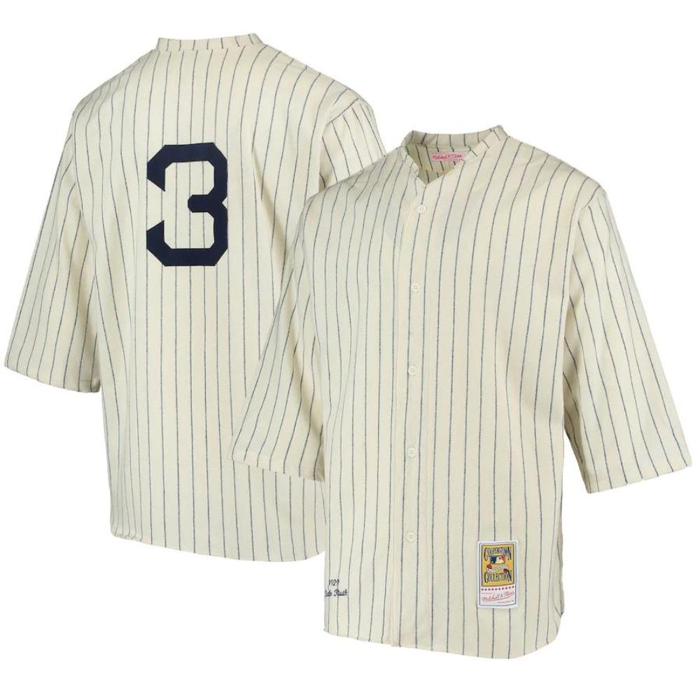 New York Yankees Babe Ruth Cream 1929 Throwback Jersey