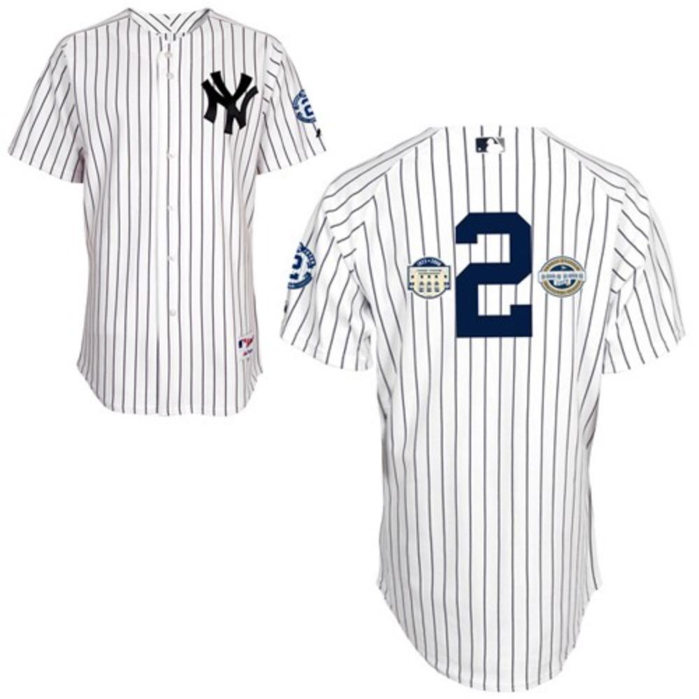 New York Yankees Derek Jeter White Commemorative Throwback Jersey