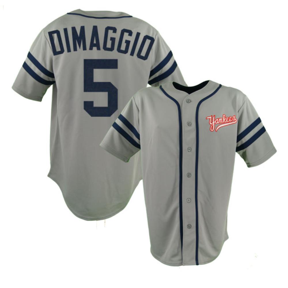 New York Yankees Joe DiMaggio Gray Heater Throwback Jersey