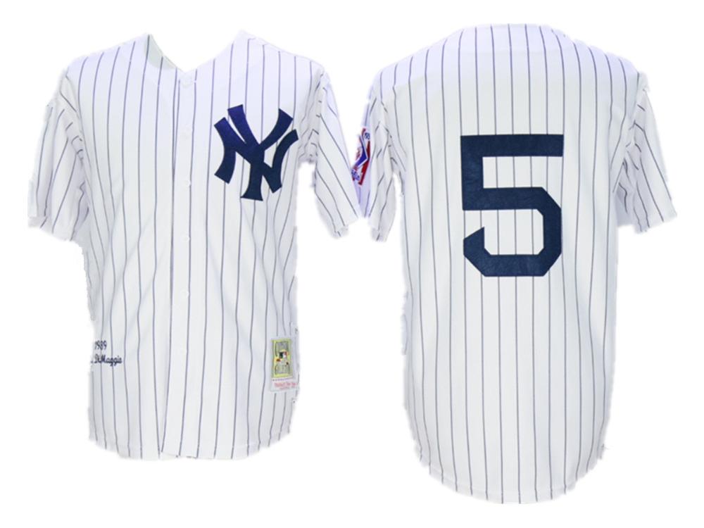 New York Yankees Joe DiMaggio White 1939 Throwback Jersey