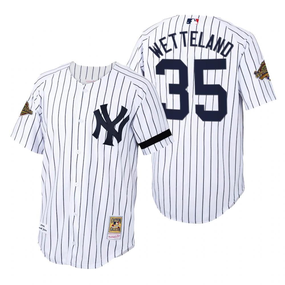 New York Yankees John Wetteland White 1996 World Series Throwback Jersey