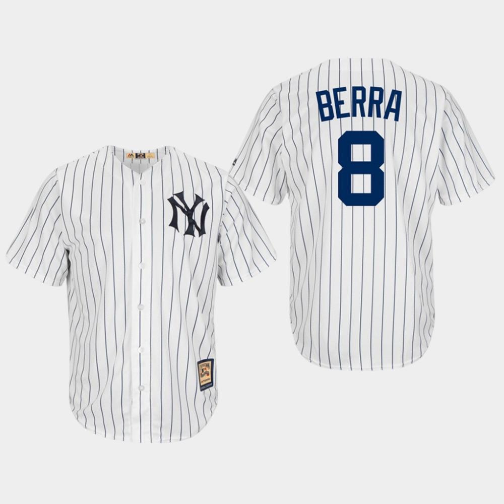 New York Yankees Yogi Berra White Throwback Jersey