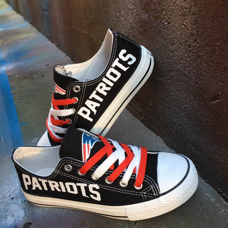 New England Patriots 1 Low Top Canvas Sport Sneakers Shoes For Men Women Fans