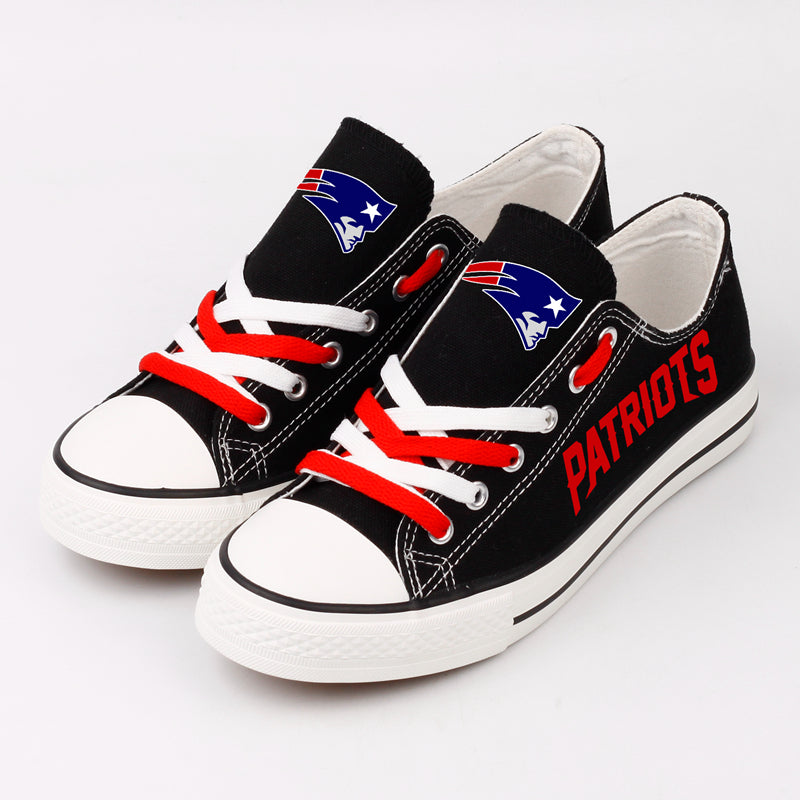 New England Patriots Low Top Canvas Sport Sneakers Shoes For Men Women Fans