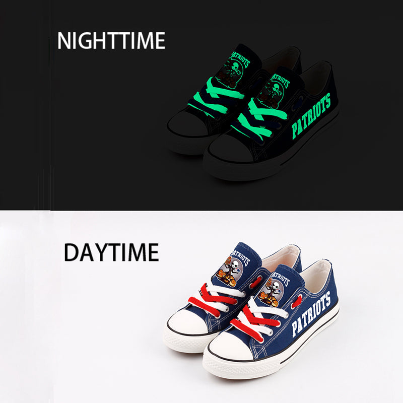 New England Patriots Low Top Canvas Sport Sneakers Shoes For Men Women Fans