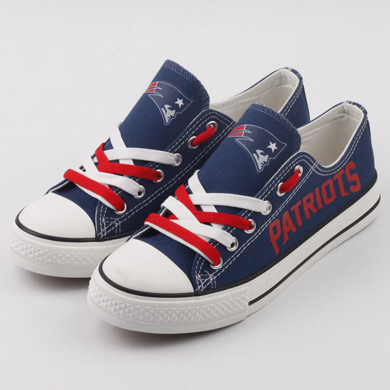 New England Patriots Low Top Canvas Sport Sneakers Shoes For Men Women Fans