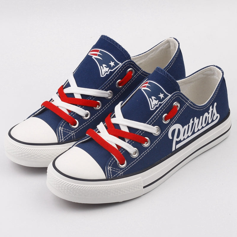 New England Patriots Low Top Canvas Sport Sneakers Shoes For Men Women Fans