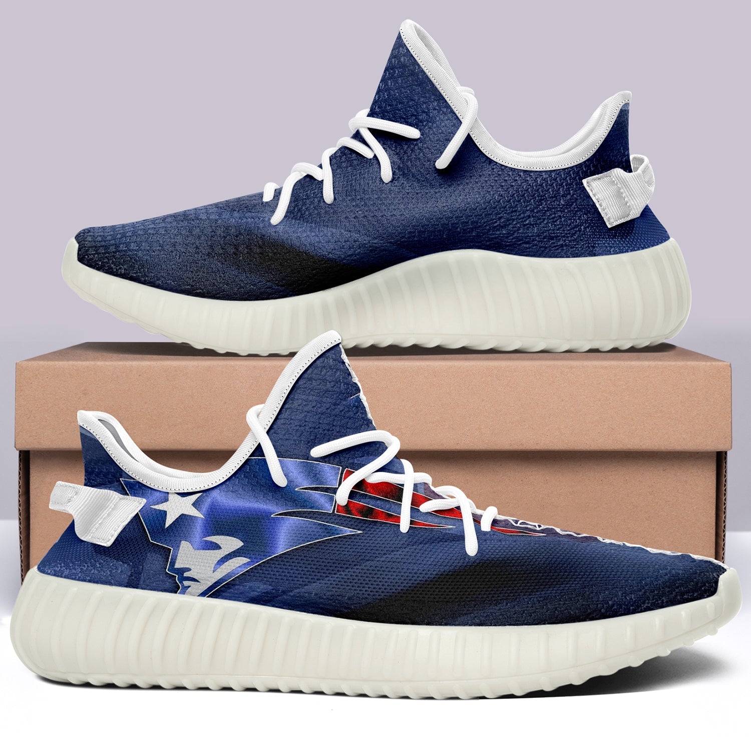 New England Patriots NFL 350v Yeezy Sneakers For Men Women Fans