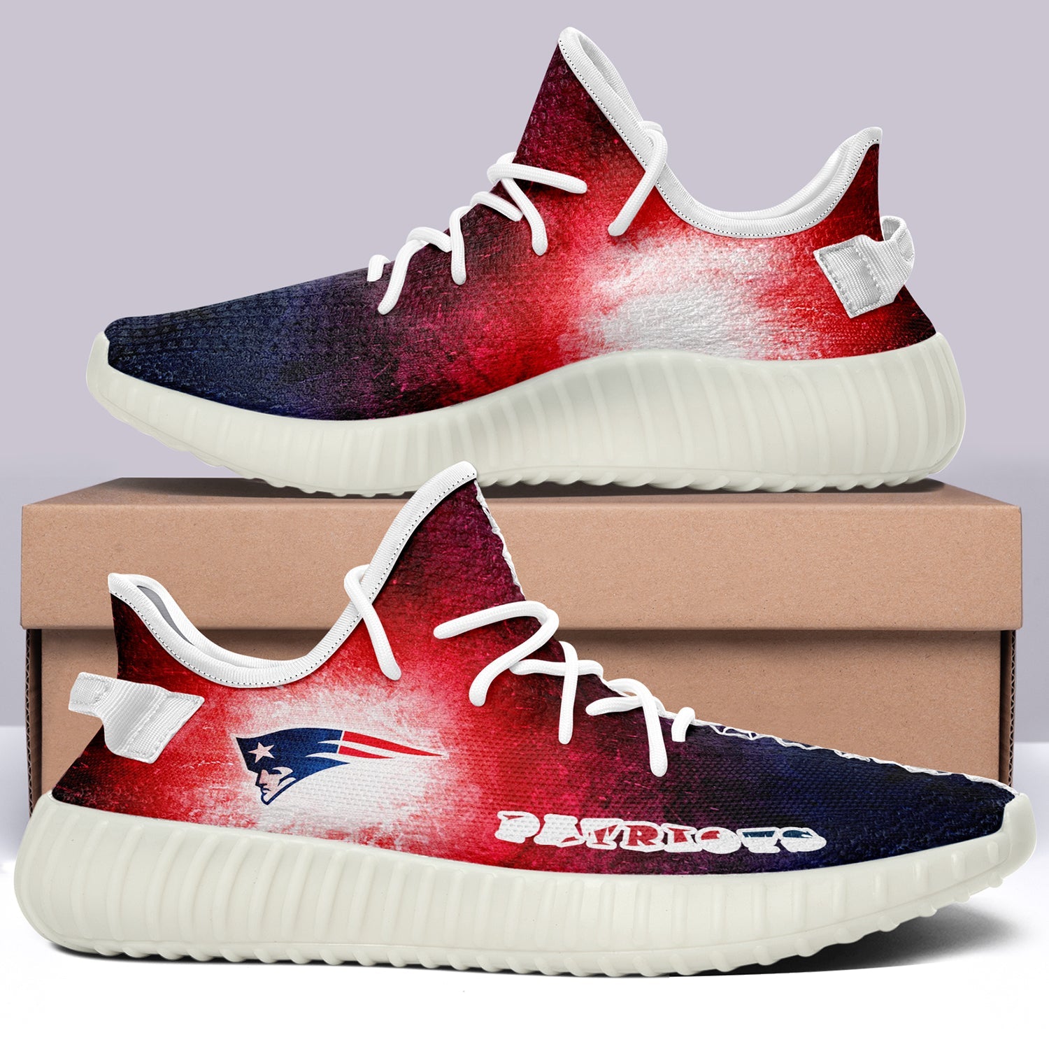 New England Patriots NFL 350v Yeezy Sneakers For Men Women Fans