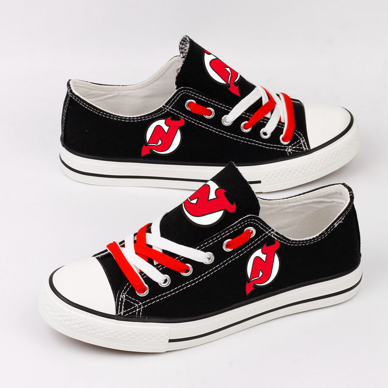 New Jersey Devils Low Top Canvas Sport Sneakers Shoes For Men Women Fans