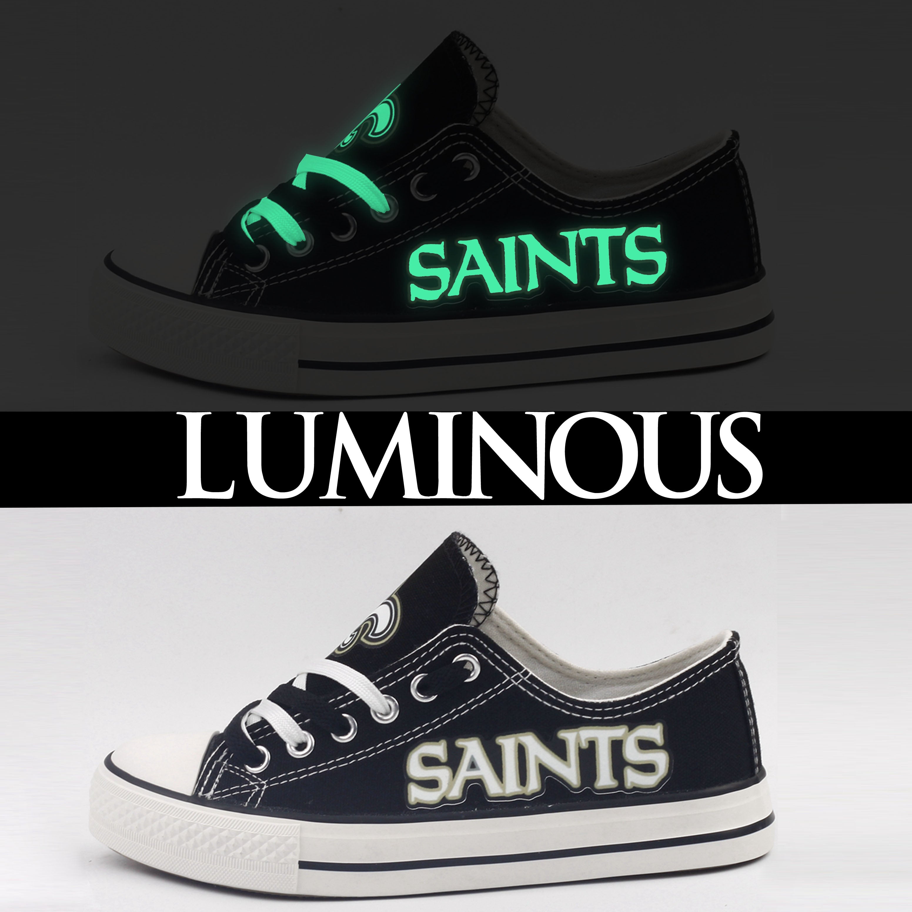 New Orleans Saints Low Top Canvas Sport Sneakers Shoes For Men Women Fans