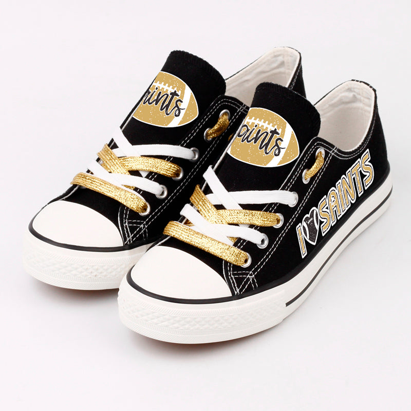 New Orleans Saints Low Top Canvas Sport Sneakers Shoes For Men Women Fans