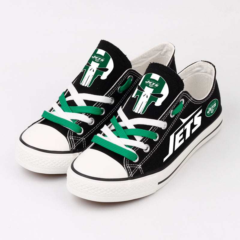 New York Jets Low Top Canvas Sport Sneakers Shoes For Men Women Fans