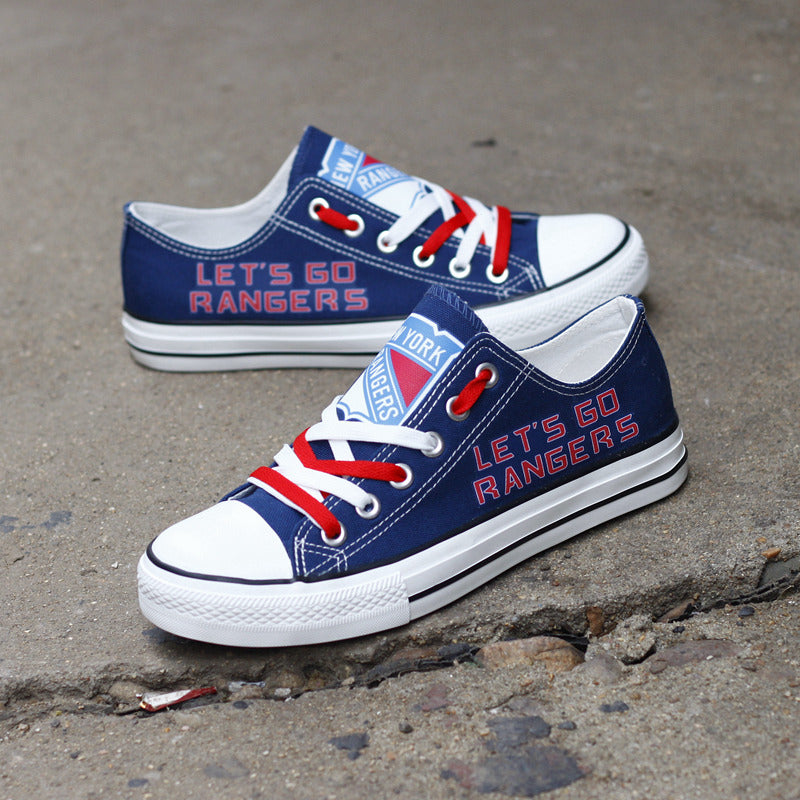 New York Rangers Low Top Canvas Sport Sneakers Shoes For Men Women Fans