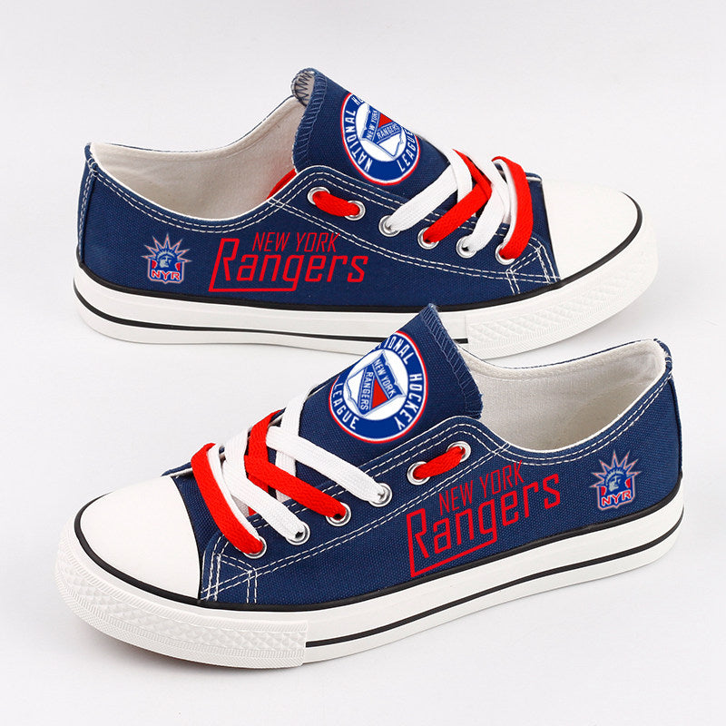 New York Rangers Low Top Canvas Sport Sneakers Shoes For Men Women Fans