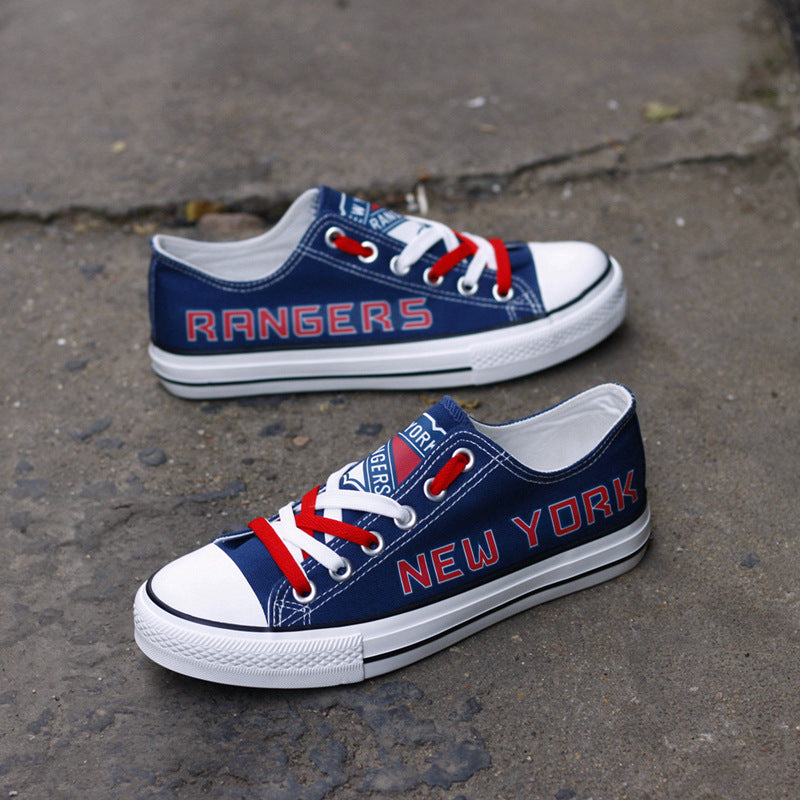 New York Rangers Low Top Canvas Sport Sneakers Shoes For Men Women Fans