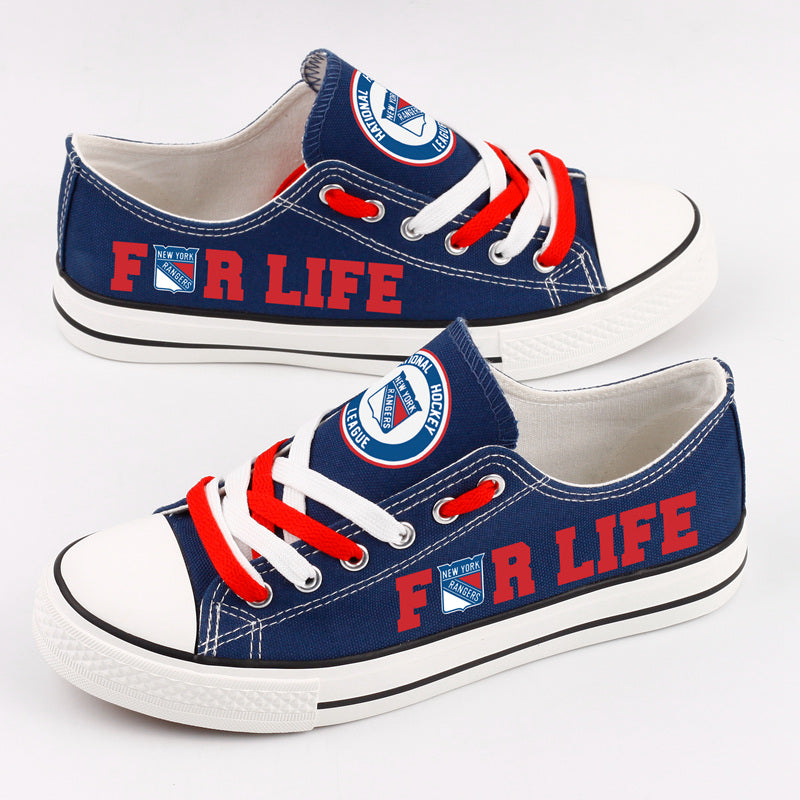 New York Rangers Low Top Canvas Sport Sneakers Shoes For Men Women Fans